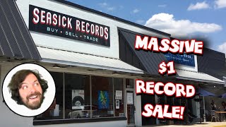 Massive $1 Record Sale and Haul! (Vinyl Shopping at Seasick Records)