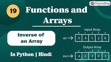 Inverse of an Array | Module : Basics of programming | In Hindi | Python | Video_19