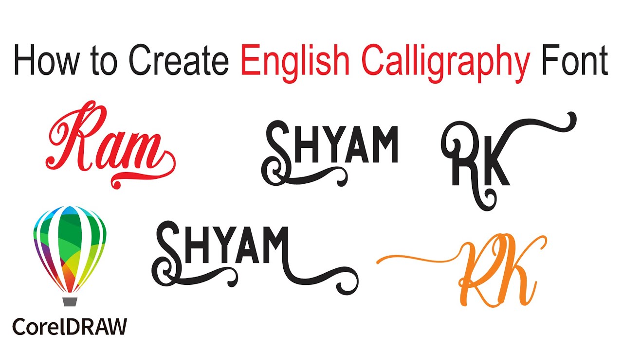 How to Create English Calligraphy Font in Corel Draw X7