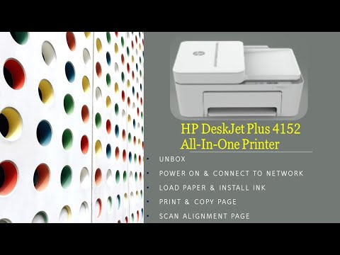 HP DeskJet Plus 4152 | 4155 printer Unbox Setup Connect to 5Ghz Load paper Print/Scan alignment page