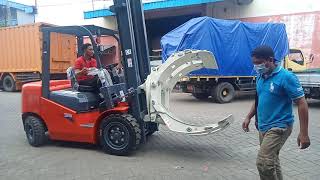 forklift Diesel 3.5 ton  paper roll clamp