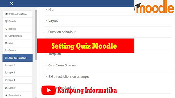 Setting Quiz di moodle