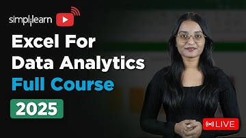 Excel For Data Analysis Full Course 2026 | Excel Data Analytics Tutorial For Beginners | Simplilearn