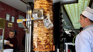 It's really amazing! | Automated Knife Machine Cutting Chicken Shawarma in Istanbul