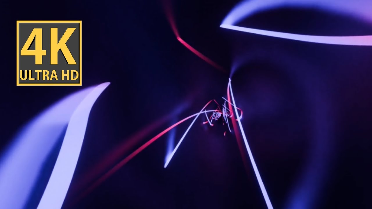 Abstract Background Video 4k TV VJ LOOP NEON Pink Purple Visual Calming ...