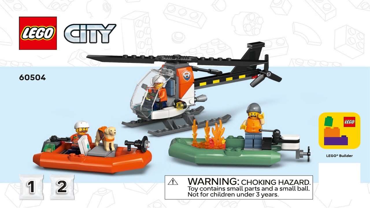 City - Coast Guard Rescue Boat - Coast Guard LEGO instructions