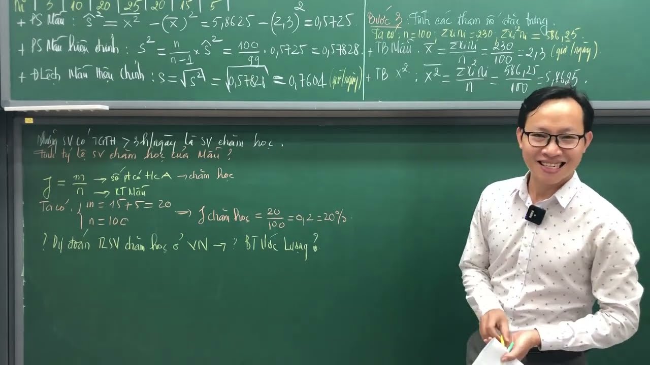 [XÁC SUẤT THỐNG KÊ] - TÍNH CÁC THAM SỐ ĐẶC TRƯNG CỦA MẪU - THẦY KENKA