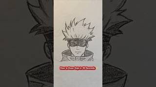 How to Draw Gojo Satoru in 30 Seconds ⚡ #Shorts