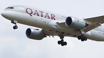 Qatar Airways Boeing 787-8 Dreamliner London Heathrow LHR Landing 27L [1080p HD]