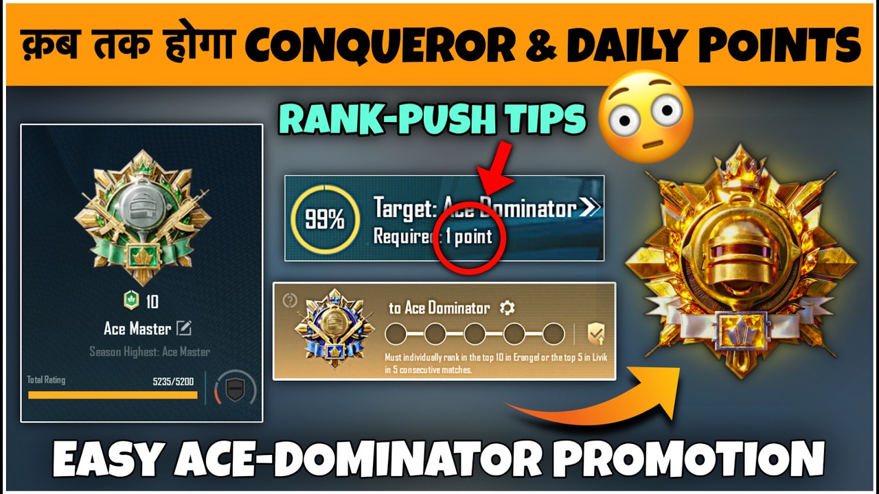 Daily Kitne Points Pe Conqueror Milega - “Solo & Duo Pts”. S27 Rank-Push Ace-Dominator Promotion ✅