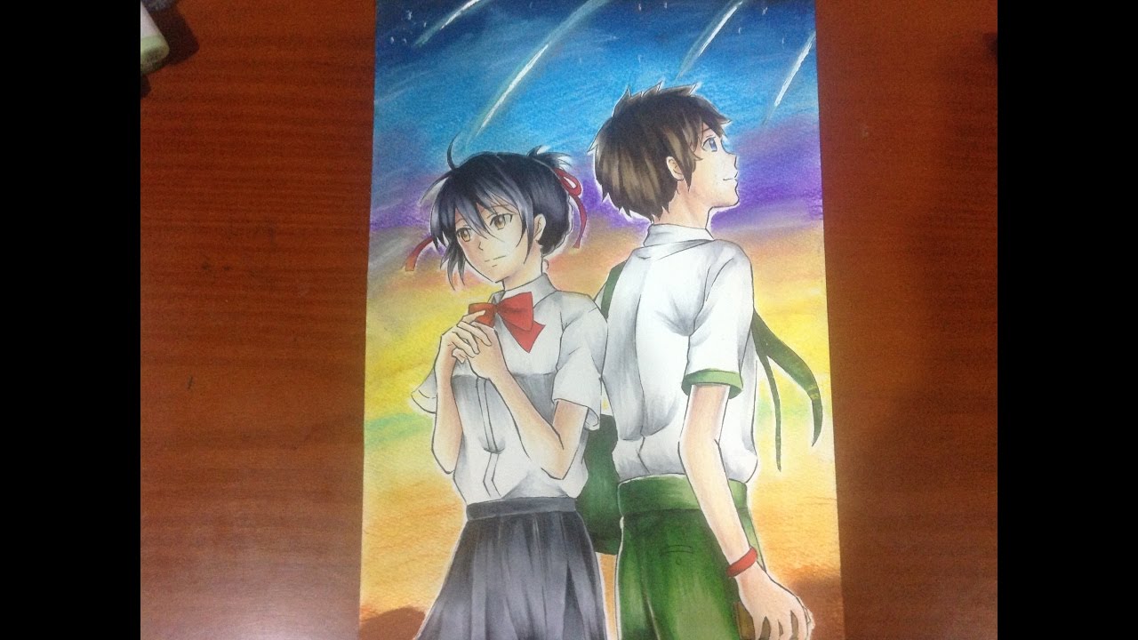 Drawing Mitsuha And Taki From Kimi No Na Wa 君の名は Your Name