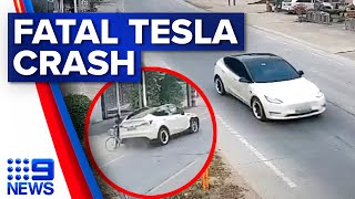 Tesla involved in high-speed crash in China, Elon Musk vows to help police | 9 News Australia