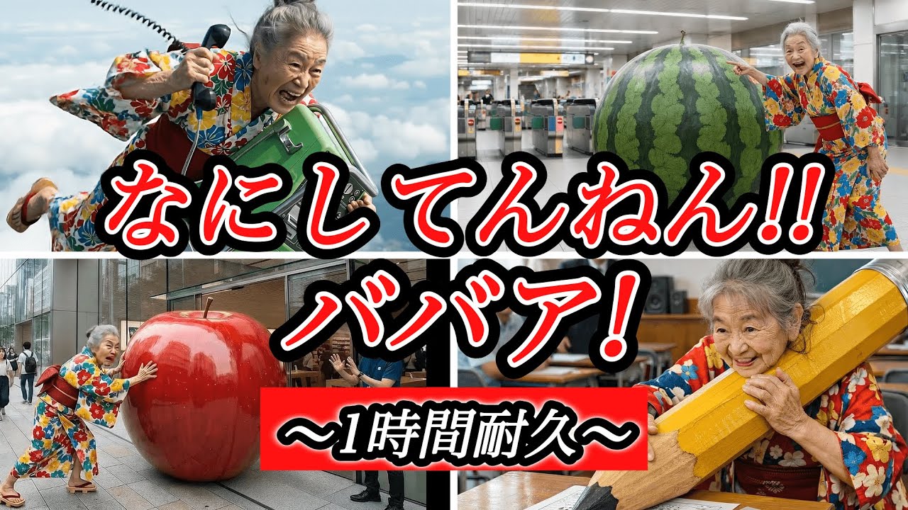 【1時間耐久】何してんねんババア！君たちはこのAIおばあちゃんの異常性に１時間耐えられるだろうか。いや、耐えられない。