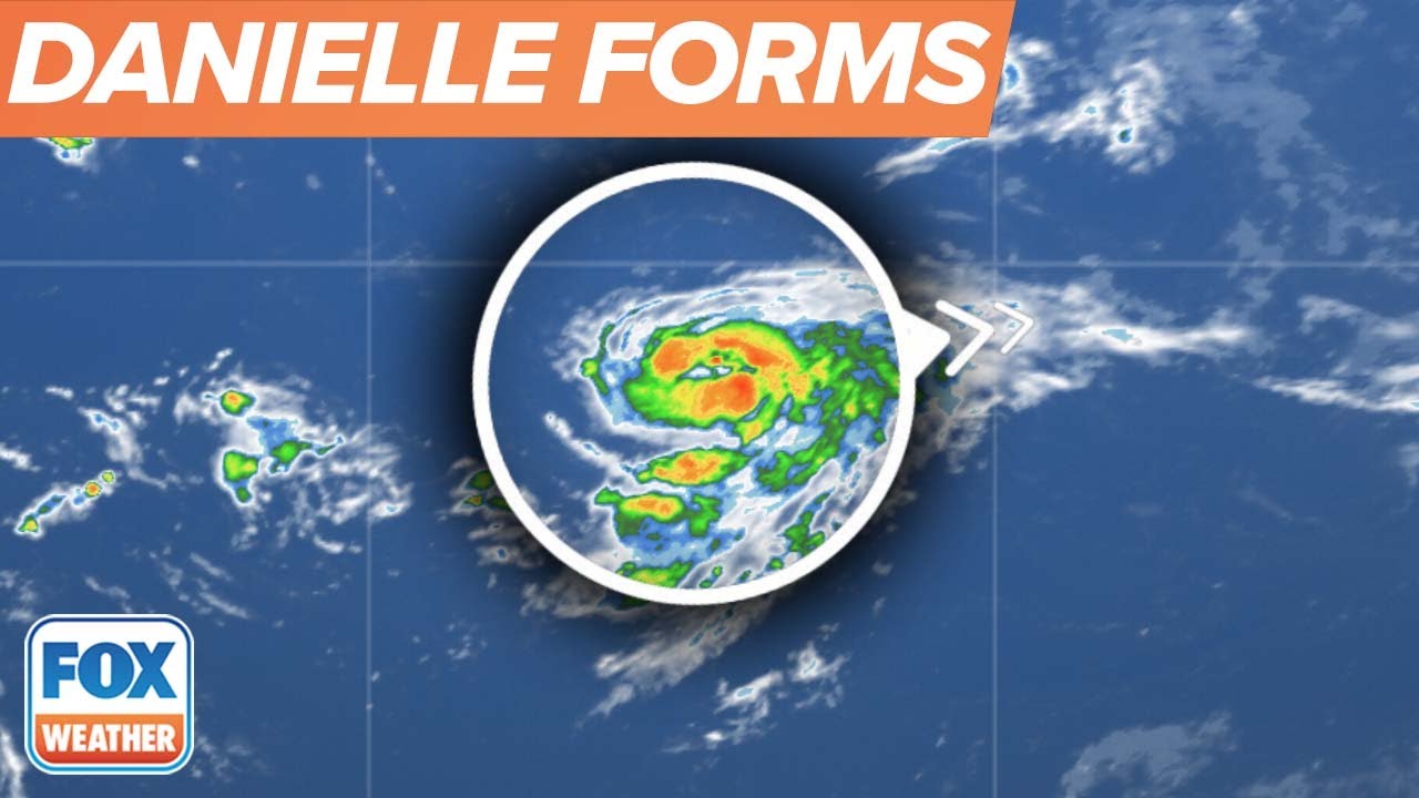 Tropical Storm Danielle Forms In The Atlantic - YouTube
