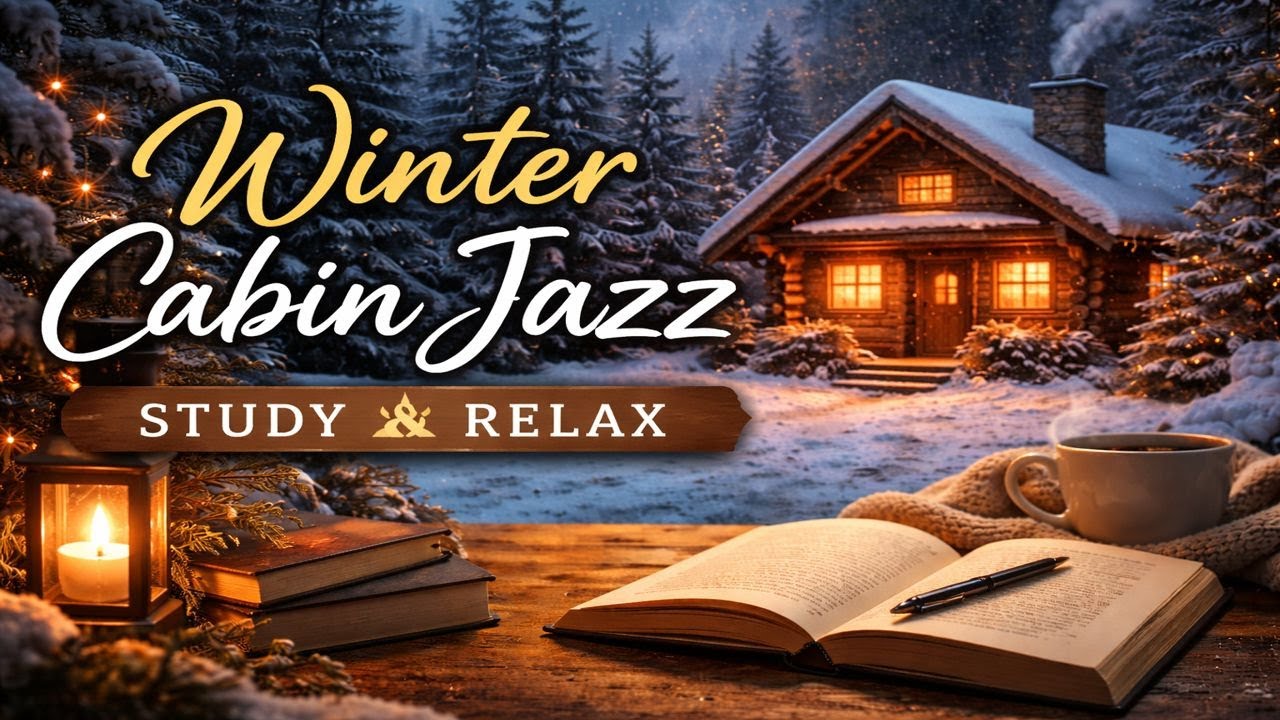Winter Cabin Jazz🏠🔥 Fireplace Jazz | Deep Focus & Study Ambience