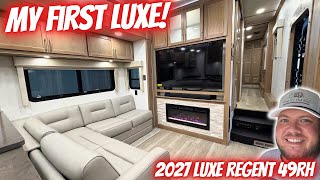 My FIRST LUXE! 2027 Luxe Regent 49RH | Luxury Toy Hauler!