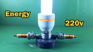 New Free Energy 2021 Electric Using Spark Plug With Magnet 100%