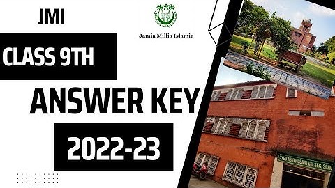 Class 9th  Paper JMI  2022-23 || JMI class 9th answer key | answer key JMI entrance 9 | #jmi