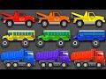 Mixing Colors Street Vehicles, Construction Equipment &amp; Monster Trucks - Learn Colours for Children