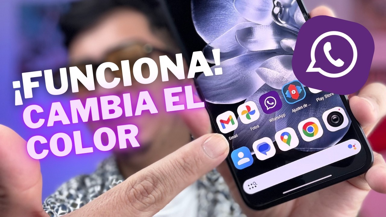 ¡CAMBIA el color del ícono de WHATSAPP a morado, azul, amarillo! (Truco 2025) 🎨