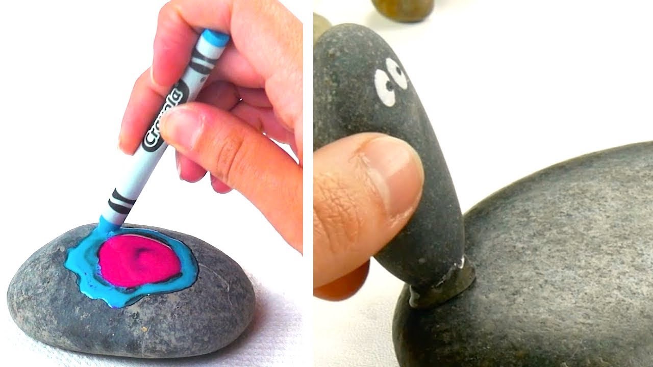 13 ROCKIN' ROCK PROJECTS | STONE PAINTING | CRAFTING WITH CEMENT - YouTube