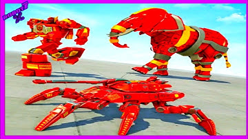 Spider Tank Robot Car Game - Elephant Robot Game Android gameplay