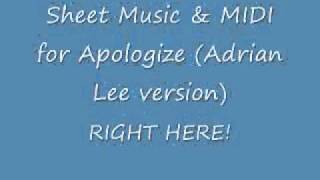 Apologize Sheets (Adrian Lee version)