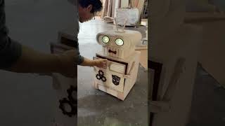 DIY Wood Robot Art #cnc