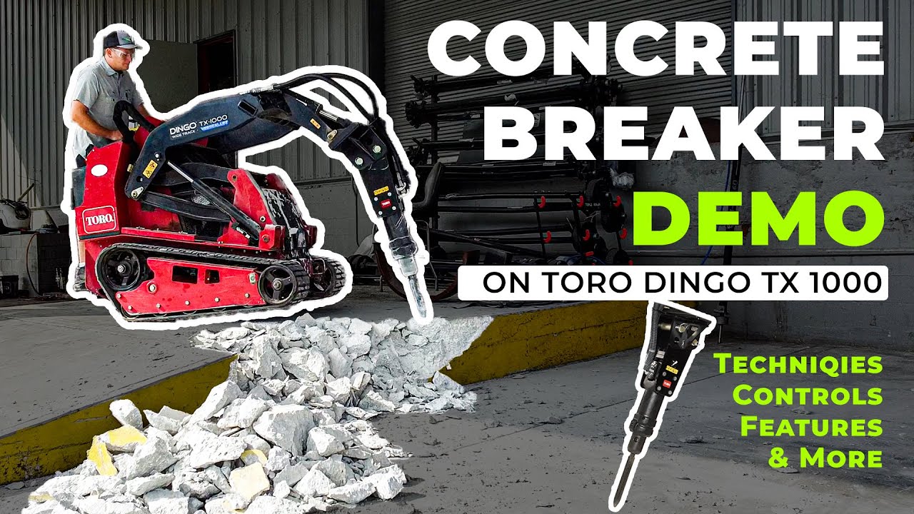 Hydraulic Concrete Breaker Attachment Demo Toro Dingo TX 1000 YouTube