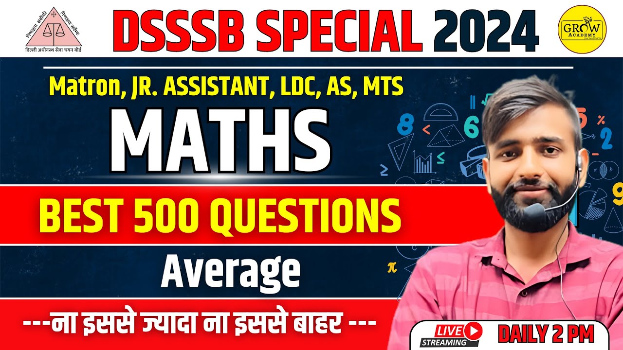 Typical Math Sir Average - Math Practice | Best 500 Questions | By Ashish Sir | Grow ...