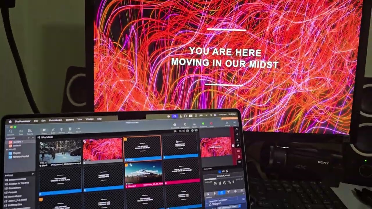 Как настроить сцену и экраны для аудитории ProPresenter