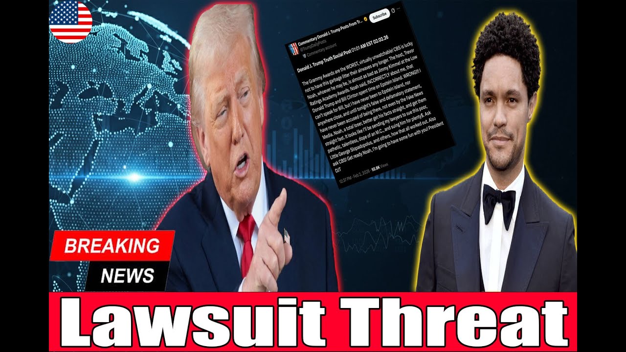 Breaking News: Trump Threatens Lawsuit After Controversial Grammys Joke
