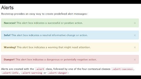 alerts using bootstrap