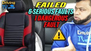 FAILED MOCK TEST FOR DANGEROUS AND SERIOUS DRIVING FAULTS!