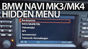 How to enter service mode BMW Navigation MK3 MK4 (hidden menu GPS diagnostic Mini Range Rover)
