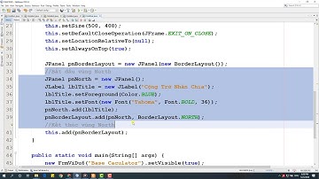 12.5  Java Swing-code tay để thiết kế giao diện MT đơn giản kết hợp FlowLayout, BoxLayout, BorderLay