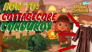 CREATE CORDUROY COTTAGECORE OUTFITS IN ACNH!/ Animal Crossing: New Horizons Pro Designs and QR Codes