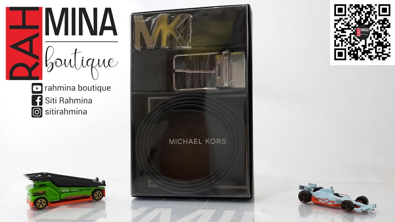 michael kors men 4 in 1 signature belt box set I review I unboxing