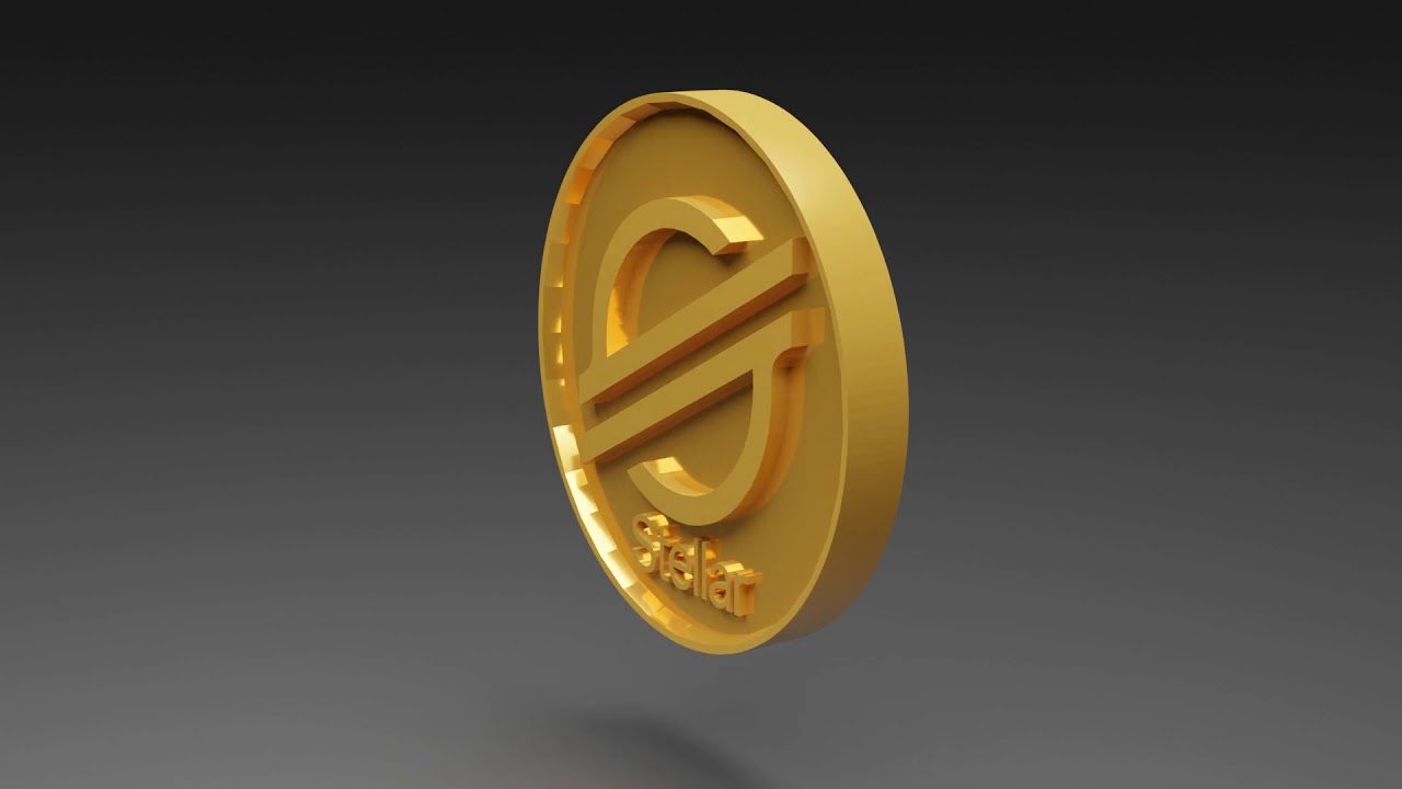 Printable Stellar Lumens Coin 3D Model Gold - Free Download