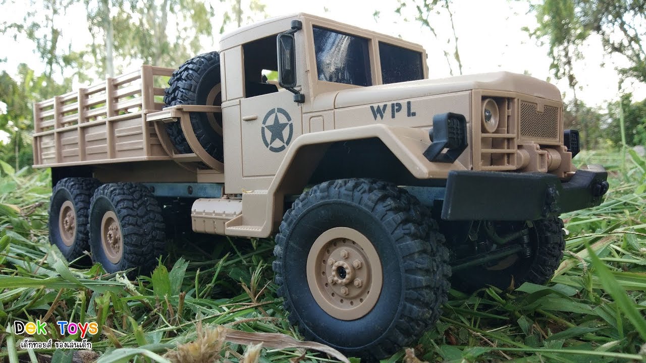 รถ บังคับ ทหาร 2022 Update รถทหารบังคับวิทยุ WPL B16 ขับเคลื่อน 6x6 สีเหลือง รีโมทคลื่น 2.4GHz ไร้สัญญานรบกวน
