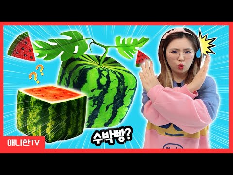 수박빵 수박젤리 <strong>Square</strong> watermelon <strong>jelly</strong> mukbang [애니한TV]