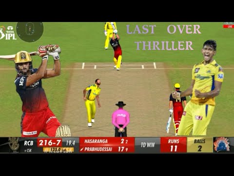 RCB vs CSK | TATA IPL 2023 |Match No :- 24 | Last Over Thriller | Real ...