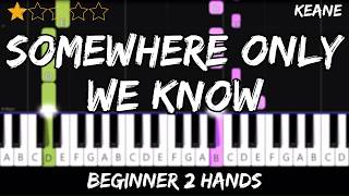 Keane - Somewhere Only We Know - Easy Beginner Piano Tutorial - For 2 Hands