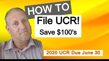 How to File UCR Online - Do It Yourself in 3-mins and save $100+
