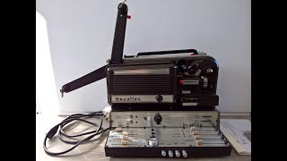 HEURTIER STEREOVOX SUPER 8MM STEREO SOUND PROJECTOR - REWINDING A