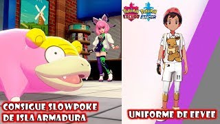 Get Eevee Uniform and Isle of Armor Slowpoke in Pokémon Shield and Sword