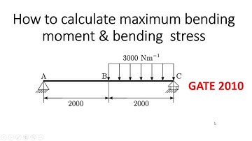 Lecture 6 | How to find maximum bending moment and maximum bending stress - GATE preparation