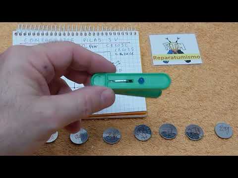 PINZA CONSTRUCCION CASERA COMPROBADOR BATERIAS CR2016 - CR2025 - CR 2032 de 3 V