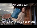 how to pack for carry on travel | 1+ months