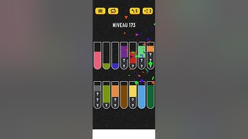 Water sort color puzzle game level 173 solution